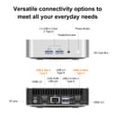 GEEKOM A6 Mini PC Windows 11 Pro, with AMD Ryzen 7 6800H (Beats 7640HS), 16GB High Speed DDR5 RAM (Up to 96GB) & 1TB SSD, Dual USB4.0 & Dual HDMI Quad Display for Video Editing/Gaming/Graphic Design - 7