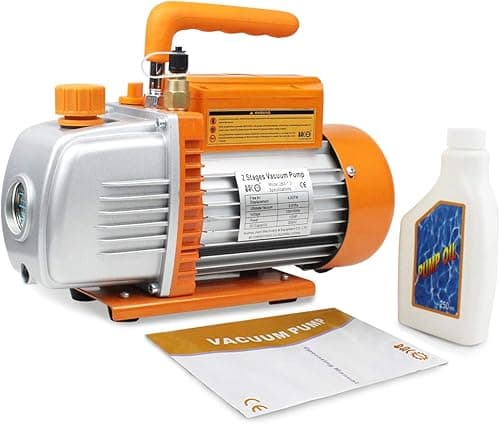 BACOENG Pompe à Vide Bipolaire 4.2CFM, 1/2 HP, 1440r/min - Pour Réparation Automobile, Maintenance CVC, Réfrigération et Dégazage de Résine