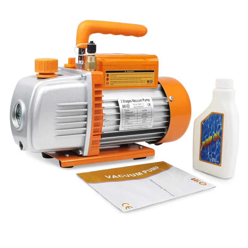 BACOENG 4.2 CFM 2 Stage Vacuum Pump for Air Conditioning, Degassing Casting Resins, Silicones, Oils - 1