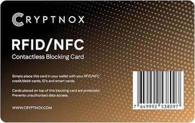 Cryptnox RFID/NFC Carte De Blocage sans Contact - Sécurit…