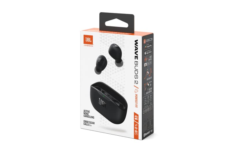 JBL Wave Buds 2, Wireless Noise Cancelling Bluetooth Earbuds with 40 Hours Playtime, JBL Pure Bass Sound, Smart Ambient Technology, IP54 Water and Dust Resistant, Multi-Point Connection, Black - 8