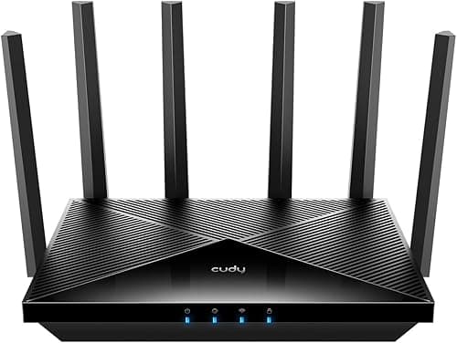 Cudy Tri-Band WiFi 7 BE11000 Router, 6-Stream 10 Gbps, 4 × 2.5G Ports, Up to 11000Mbps, VPN Server and Client, Cudy APP and Mesh, 6 × High-gain Antennas, WR11000
