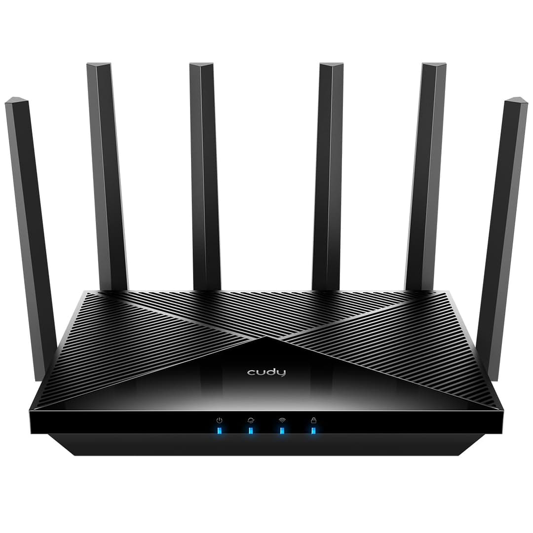 Cudy Tri-Band WiFi 7 BE11000 Router, 6-Stream 10 Gbps, 4 × 2.5G Ports, Up to 11000Mbps, VPN Server and Client, Cudy APP and Mesh, 6 × High-gain Antennas, WR11000