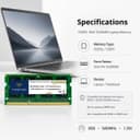 Timetec 8GB DDR3L / DDR3 1600MHz (DDR3L-1600) PC3L-12800 / PC3-12800(PC3L-12800S) Non-ECC Unbuffered 1.35V/1.5V CL11 2Rx8 Dual Rank 204 Pin SODIMM Laptop Notebook PC Computer Memory RAM Module Upgrade - 8