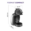 NESCAFÉ DOLCE GUSTO Mini Me Von Krups KP1238 Small Automatic Capsule Coffee Machine, Hot and Cold Drinks, 15 Bar Pressure, 0.8 Litre Water Tank, Eco Mode, Black/Anthracite, KP1238 - 8