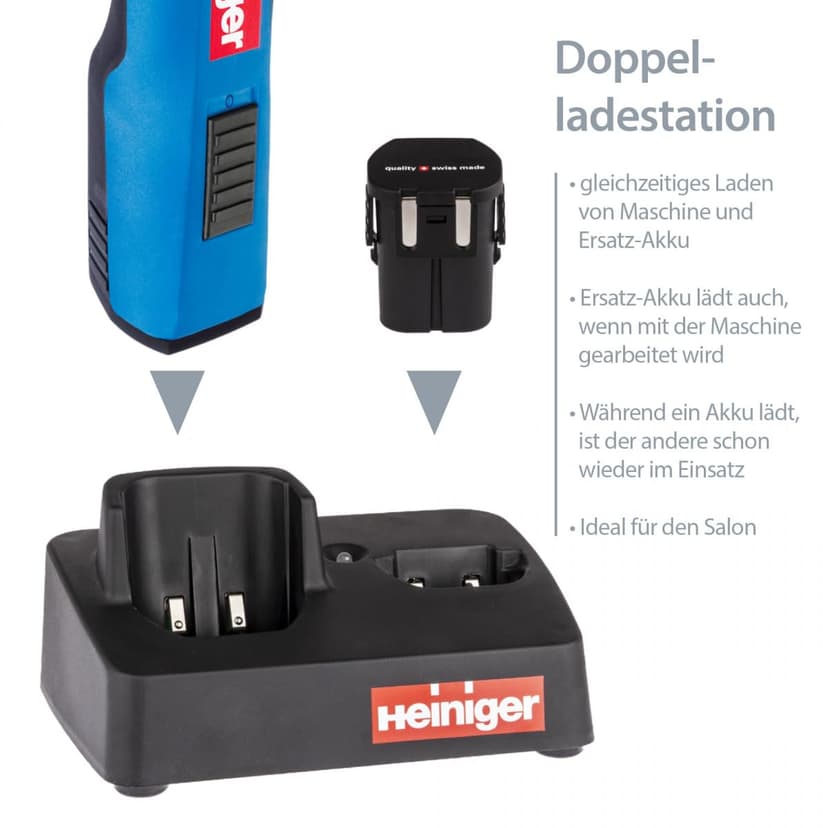 Tondeuse HEINIGER Saphir Bleue sans Fil - 3