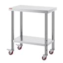 VEVOR Work Table 30 x 18 x 34 Inches Stainless Steel Catering Work Table 100 kg for Load Capacity Food Preparation Table Commercial Work Table for Kitchen Bar Restaurant 4 Adjustable Feet, Metallic - 9