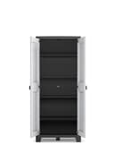Keter Titan High Indoor Garage Utility Multi purpose Cabinet - Black-Grey - 3