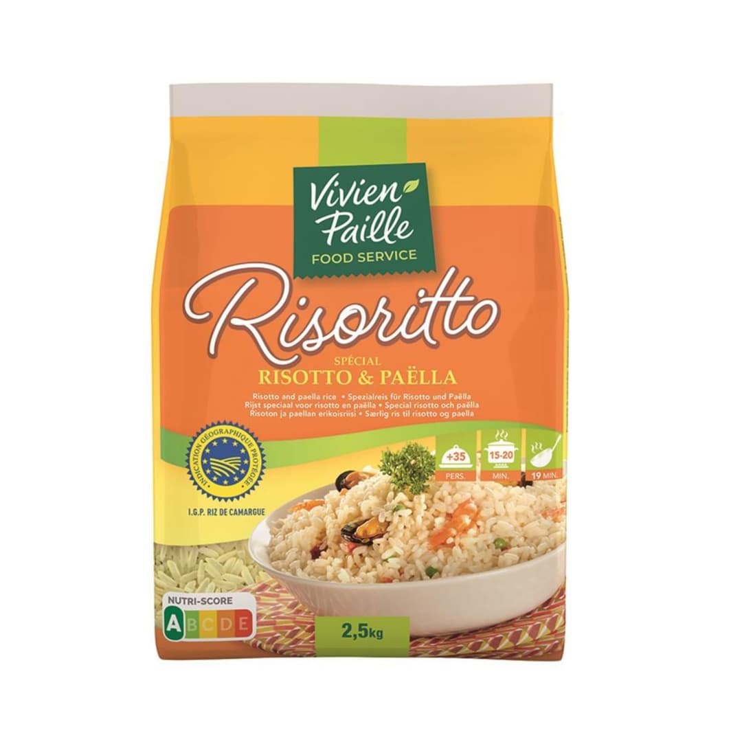 Riz pour paëlla et risotto VIVIEN PAILLE - 2,5 kg