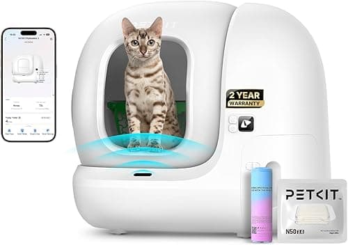 PETKIT Pura Max 2 Self-Cleaning Cat Litter Tray, 76 L Cat Litter Tray, Self-Cleaning, xSecure, Odour Removal, App Control, Large Capacity, for Multiple Cats (Deodorant and Sand Cushion Free, with N50)