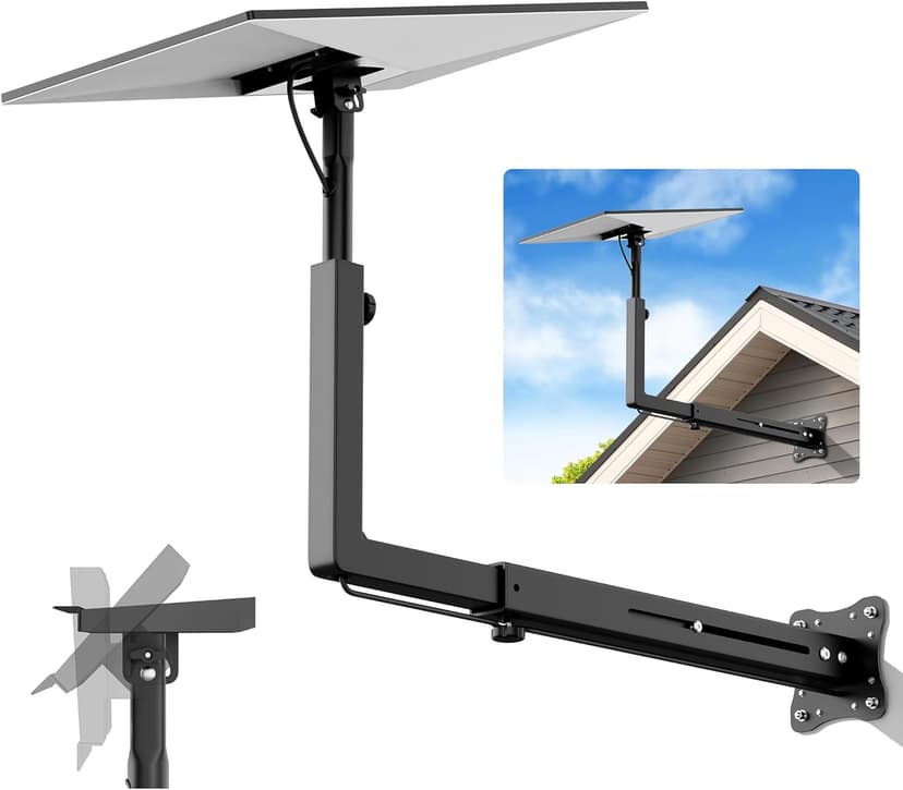 Futrue-Wolker Extra Long Starlink Mount for Gen 3/Standard 4X/Standard 4,55-80CM Adjustable Starlink Wall Mount,Angle-Adjustable Starlink Extension Wall Mount for Starlink V4 Dish - 1
