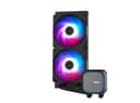 MSI MAG CORELIQUID A13 240 AIO CPU Liquid Cooler - Full CPU Coverage, Improved Water Channel Design, Minimalism Meets Illumination, CycloBlade 7, Split-Flow Radiator, Rifle Bearing Fans - 4