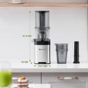AMZCHEF Slow Juicer – 120 mm wide opening, stainless steel, quiet, easy to clean by hand, cold pressed juicer for fruits and vegetables - 7