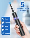 Rotating Electric Toothbrush with 8 Brush Heads (2 Types) for Adults and Kids, 60-Day Battery Life, Wireless Wall Charging Station, 5 Modes Power Toothbrush with Travel Case - 4