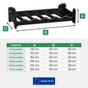 Modular Wine Rack, Bottle Rack, Bottle Storage, Bottle Holder, Wine Holder, plastic, Gris Anthrazit, 24 emplacements de bouteilles - 5