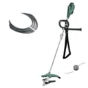 Débroussailleuse Bosch - AFS 23-37 (1000W, avec Lame à 3 Dents, Bobine pour Fil de Coupe, 3 Fils de Coupe, poignée supplémentaire, Capot de Protection) + Fil Ultra-résistant Bosch - pour AFS 23–37 - 1