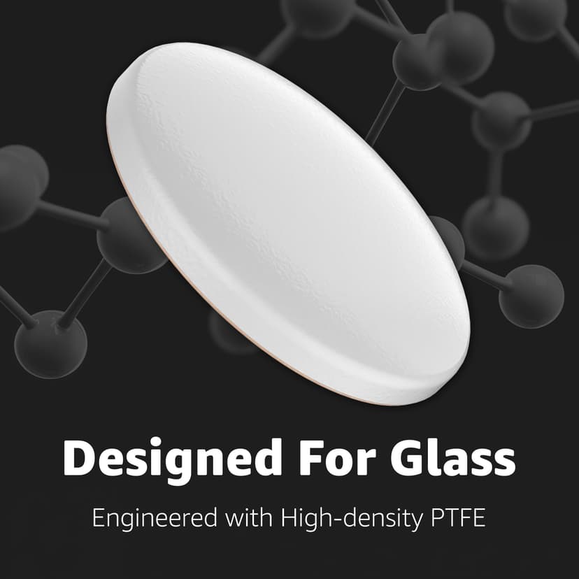 Hystar® Aero Glides | 40 Dot Mouse Skates for Glass Mousepad | High-Density PTFE | Rounded and Polished for Quiet Use - 2