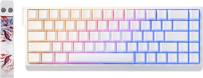 YUNZII x MADLIONS MAD68 HE Rapid Trigger Wired Magnetic Mechanical Gaming Keyboard 60% Hall Effect Switches Adjustable Actuation, PBT Keycaps RGB Hot-Swap,8K Hz Polling Rate (white) - 1