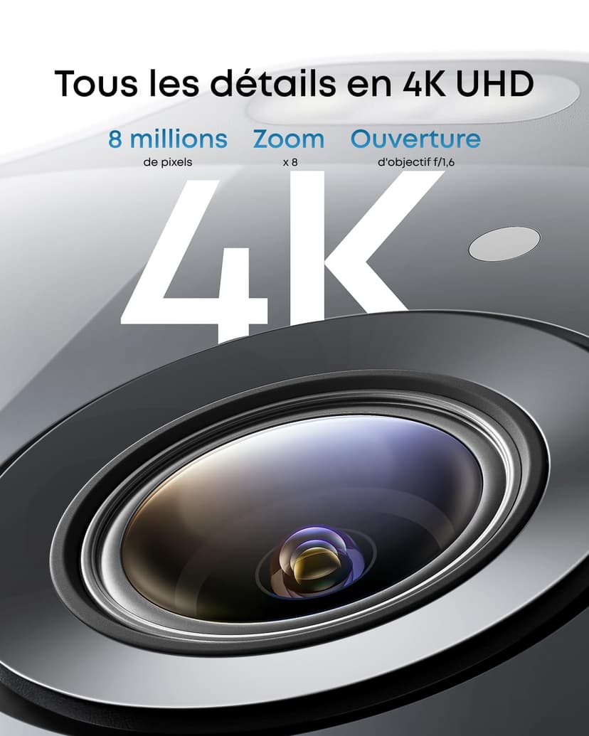 eufy Security SoloCam E42, caméra Solaire 4K sans Fil pour Dehors, Suivi IA, Stroboscope,Camera Surveillance WiFi, Reconnaissance faciale,Stockage Local Jusqu’à 14 TB - 2