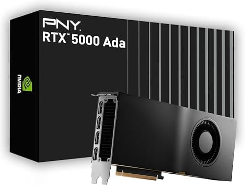 PNY NVIDIA RTX 5000 Ada Generation 32GB GDDR6 PCI Express 4.0 Dual Slot 4X DisplayPort, 8K Support, Ultra Quiet Active Fan