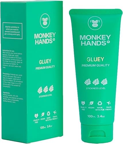 MonkeyHands Gel Grip – High-Performance Grip Aid for Dry Hands for Pole Dance, Gymnastics, Calisthenics | Vegan, Skin-Friendly | Rings, Parkour, Tennis, Padel – Gluey, 100 ml