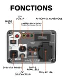 WENOVUS Electrogene Silent Inverter 1900W Gasoline Generator Group Portable Electric 4 Stroke 2 USB LED Display 3-in-1 and 2 Outlets 230V, Light Electrogene Set For Caravans, Gar - 5