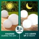 EASYmaxx LED Solar Light with Colour Changing, Decorative Garden Light with LED Lighting, Beautiful Light Effects with Daylight Sensor, Indoor and Outdoor Garden Decoration, Weatherproof IP67, Ball - 2