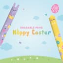 Legami Set of 2 Erasable Gel Pens, Easter Edition, Pens with Erasable Thermosensitive Ink, Pink, Purple, Erase Without Using Up the Paper, 0.7 mm Tip - 7