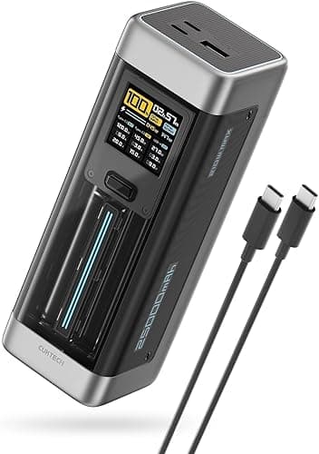 CUKTECH 20 140W Batterie Externe 25000mAh, 3 Ports 210W Totale USB C Power Bank Charge Rapide PPS PD 3.1 Écran TFT, Chargeur Externe pour Ordinateur Portable/MacBook/iPad/iPhone 17/16/Samsung/Xiaomi