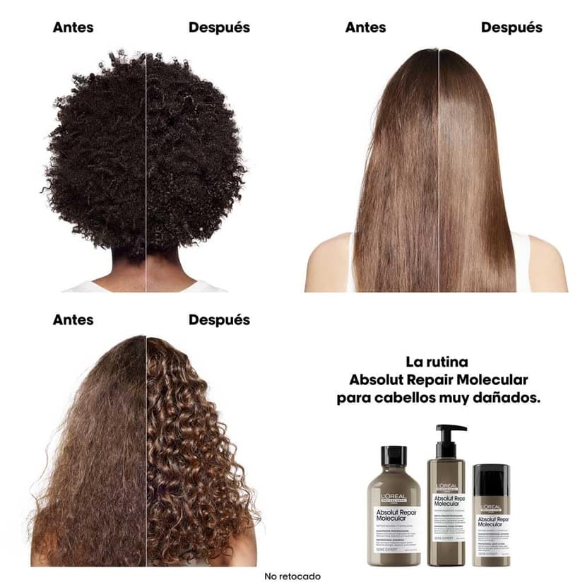 L'OREAL PROFESSIONNEL - Sérum Réparateur à Rincer - Traitement Moléculaire & Instantané - Tous types de Cheveux Abîmés - Restaure la Force - Formule Brevetée - Absolut Repair Molecular - 250ml - 3