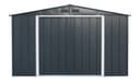 Duramax ECO 10 x 10 (9.74 m2) Metal Garden Storage Shed, Hot-Dipped Galvanized Metal Garden Shed, Tool Storage Shed, Strong Reinforced Roof Structure, Maintenance-Free Metal Shed, Anthracite - 8