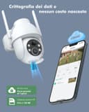 YESYAMO 2K Wireless Solar WiFi Surveillance Camera, 2.4GHz Solar Outdoor Camera with Solar Panel, 360° PTZ, Night Vision, Two-Way Audio, PIR Siren (White) - 9