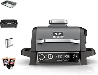 Ninja Woodfire Electric BBQ Grill & Smoker, 7-in-1 Outdoo…
