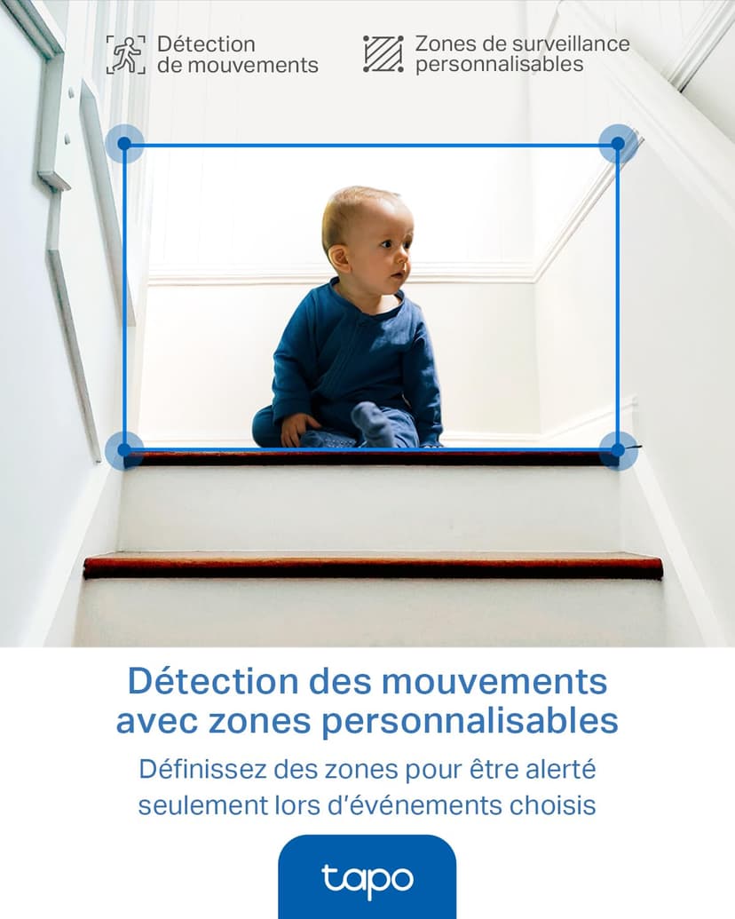 Tapo 2.5K(4MP) Caméra de Surveillance WiFi intérieure 360°, Détection Humaine AI Suivi Intelligent, Sirène et détection de Mouvement, Audio bidirectionnel, Compatible Alexa pour Bébé/Animaux C220 - 6