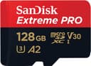 SanDisk 128GB Extreme PRO microSDXC card + SD adapter + RescuePro Deluxe, up to 200 MB/s, with A2 App Performance, for smartphones, action cameras or drones UHS-I Class 10 U3 V30 - 1