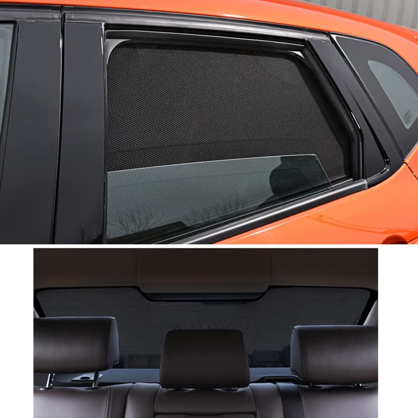 GCcv Car Window Shade For Kids Side Window Sun Shade For Kadjar 2015-2022 Magnetic Curtain Sun UV Protection Covers For Baby Sleeping Auto Accessories,Rear+Triangular+Back-windscreen-5PCS - 3