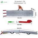 VOUNOT® Set of 2 Loading Ramps, Heavy Duty Foldable Galvanized Metal Ramps Non-Slip with Hook Safety Straps for Van, Lawnmower, ATV, Quad Motorcycle, 800 kg Max Loading - 3