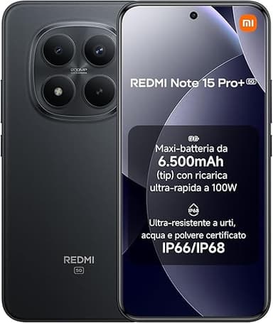 XIAOMI Redmi Note 15 Pro+ 5G, Smartphone 8+256 GB, Massiv…