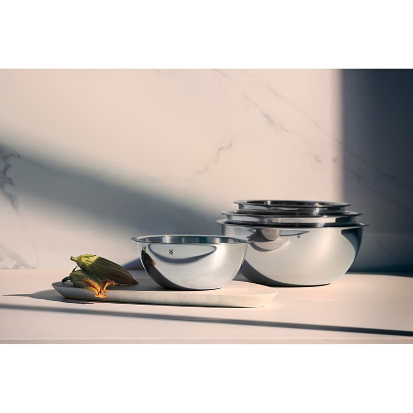 WMF 645709990 Gourmet Bowl Set for Kitchen 4-Piece, Cromargan Stainless Steel, Multifunctional, Mixing Bowl, Serving Bowl, Stackable - 2