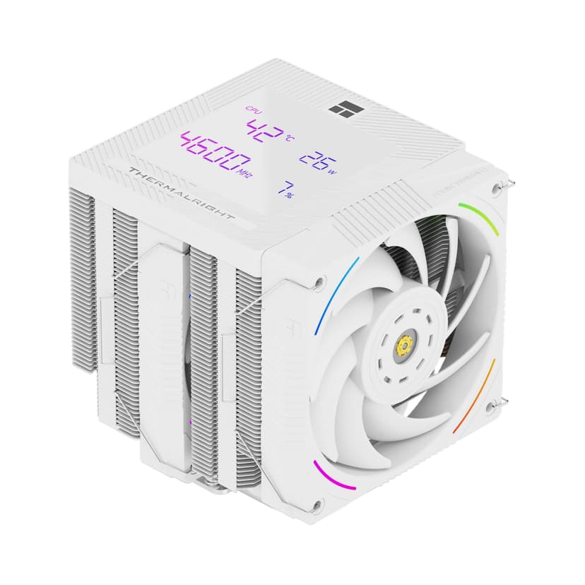 Thermalright TR Phantom Spirit 120 Digital SNOW CPU Air Cooler, 7 Heatpipes CPU Cooling, Dual 120 mm PWM Fan, Support for AM4/AM5/Intel lga1700/115X/1200/1851, Computer Cooler - 1
