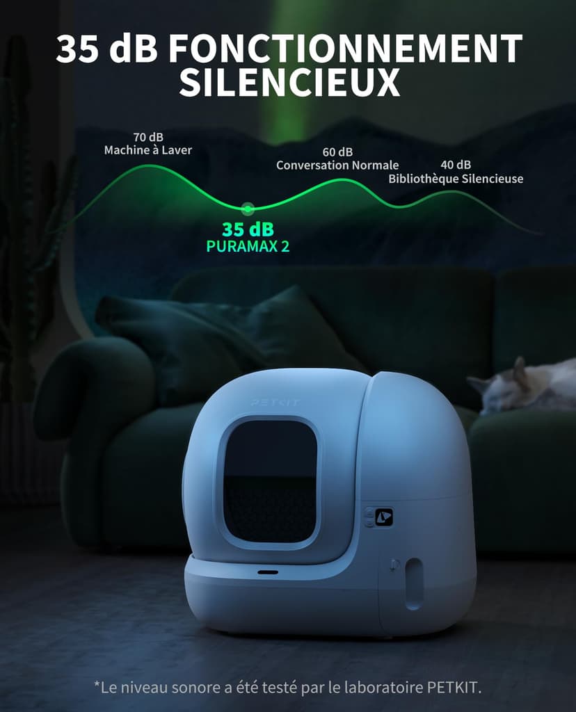 PETKIT Pura Max 2 Litiere Chat Autonettoyante, Bac à Litière Autonettoyante Amélioré, Anti-fuites/Anti-pincement/xSecure/Contrôle APP/pour Plusieurs Chats(Pas de Déodorant en Spray ou en Tampon) - 5