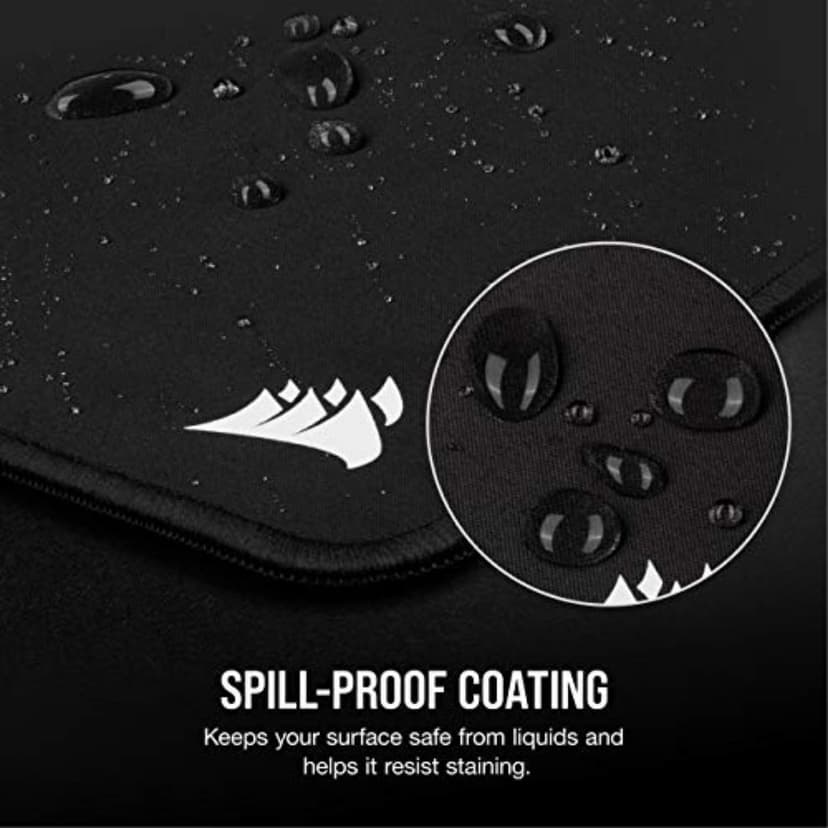Corsair MM350 PRO Tapis de Souris Gaming, Tissu Résistant aux Éclaboussures Premium (Surface de 93 cm sur 40 cm, Textile Micro-Maille, Caoutchouc Épaisse 4 mm, Base Antidérapante) Élargi XL, Noir - 3