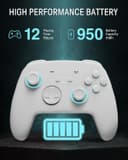 PALPOW Manette Switch 2 Pro, Manette Switch Sans Fil Compatible avec Nintendo Switch 2/OLED/Lite, Firefly Bluetooth Switch 2 Pro Controller avec 7 Couleurs LED/Paddle/Turbo - Blanc - 4