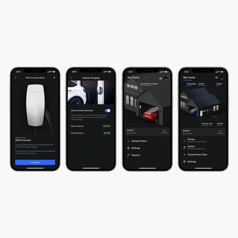 TESLA Wall Connector | Universal Charger | Type 2 | Up to 22kW | Single Phase and Three Phase | 7.3m Cable included | Indoor/Outdoor - 3