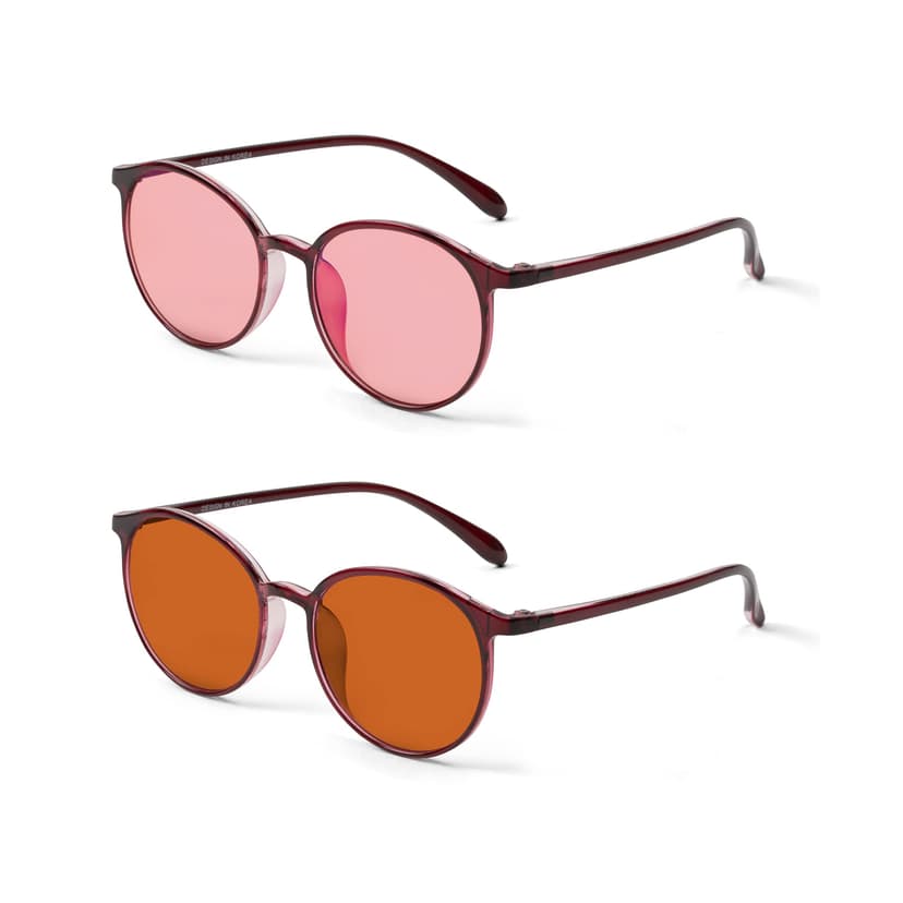 BRADDELL OPTICS Migraine Anti Blue FL-41 Rose Indoor & FL-60 Brown Outdoor Glasses for Light Sensitivity, LED Fluorescent Lighting Glare & Photophobia - 8