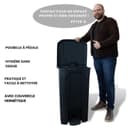 Floordirekt 50 Litre Rubbish Bin, Grey Lid, Kitchen and Office Rubbish Bin, Separate Collection System, Pedal Bin with Step-On Mechanism, Olaf Waste Bin - 3