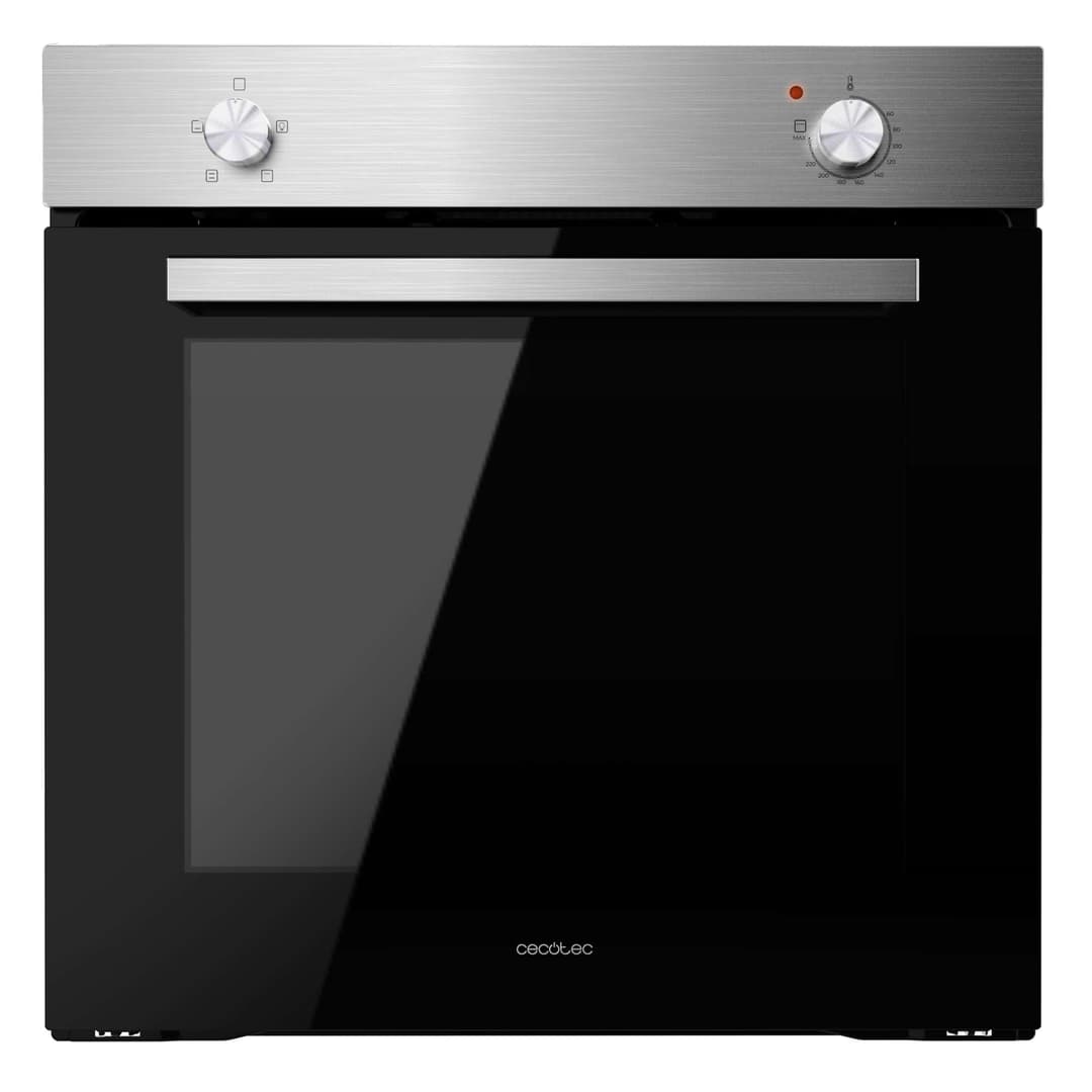 Cecotec Bolero Hexa C126000 Recessed Oven Stainless Steel A. 2800 W, capacity 77 L, 4 functions, Steam Assist, Steam EasyClean, Cooling Fan, Triple Glazing, Energy Class A, Interior light.