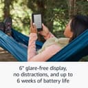 Amazon Kindle (newest gen) – Lightest and most compact Kindle with glare-free display, faster page turns, adjustable front light and long battery life – 16 GB – With Ads – Black - 4