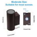 Klighten 2 pcs Outdoor Wall Light IP65 Up Down Outdoor Indoor Wall Lighting Modern Aluminum Wall Lamp for Garden Entrance Corridor Courtyard, Socket GU10, Bulb not Included, Bronze - 4