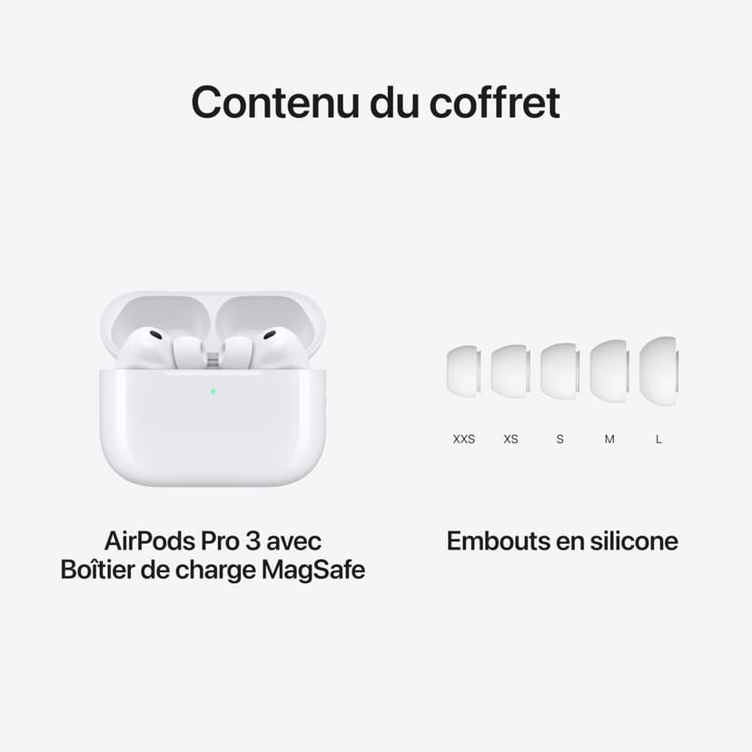 Apple AirPods Pro 3 Écouteurs sans Fil, réduction Active du Bruit, détection de la fréquence Cardiaque, écouteurs Bluetooth, Audio Spatial, Son Haute-fidélité, Recharge USB-C - 6